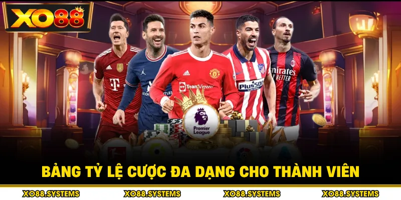 Bảng tỷ lệ cược đa dạng cho thành viên