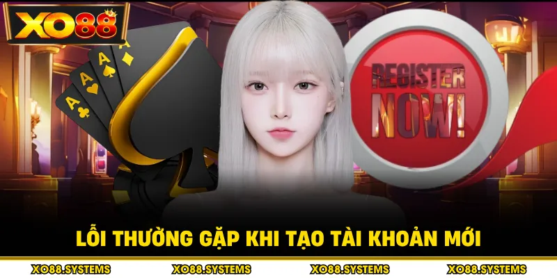Lỗi thường gặp khi tạo tài khoản mới