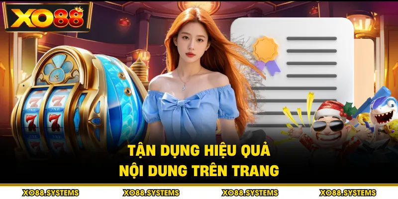 Tận dụng hiệu quả nội dung trên trang